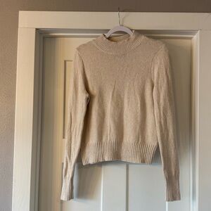 Cream Ribbed Knit Sweater American Eagle size Medium